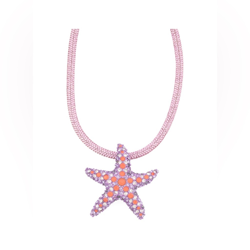 BETSEY JOHNSON MERMAID JEWELS STARFISH CORD NECKLACE- NWT - Picture 4 of 4